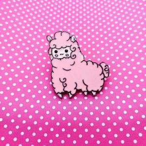 Pink Alpaca Alpacasso Enamel Pin (BUNDLE AND SAVE!!!)